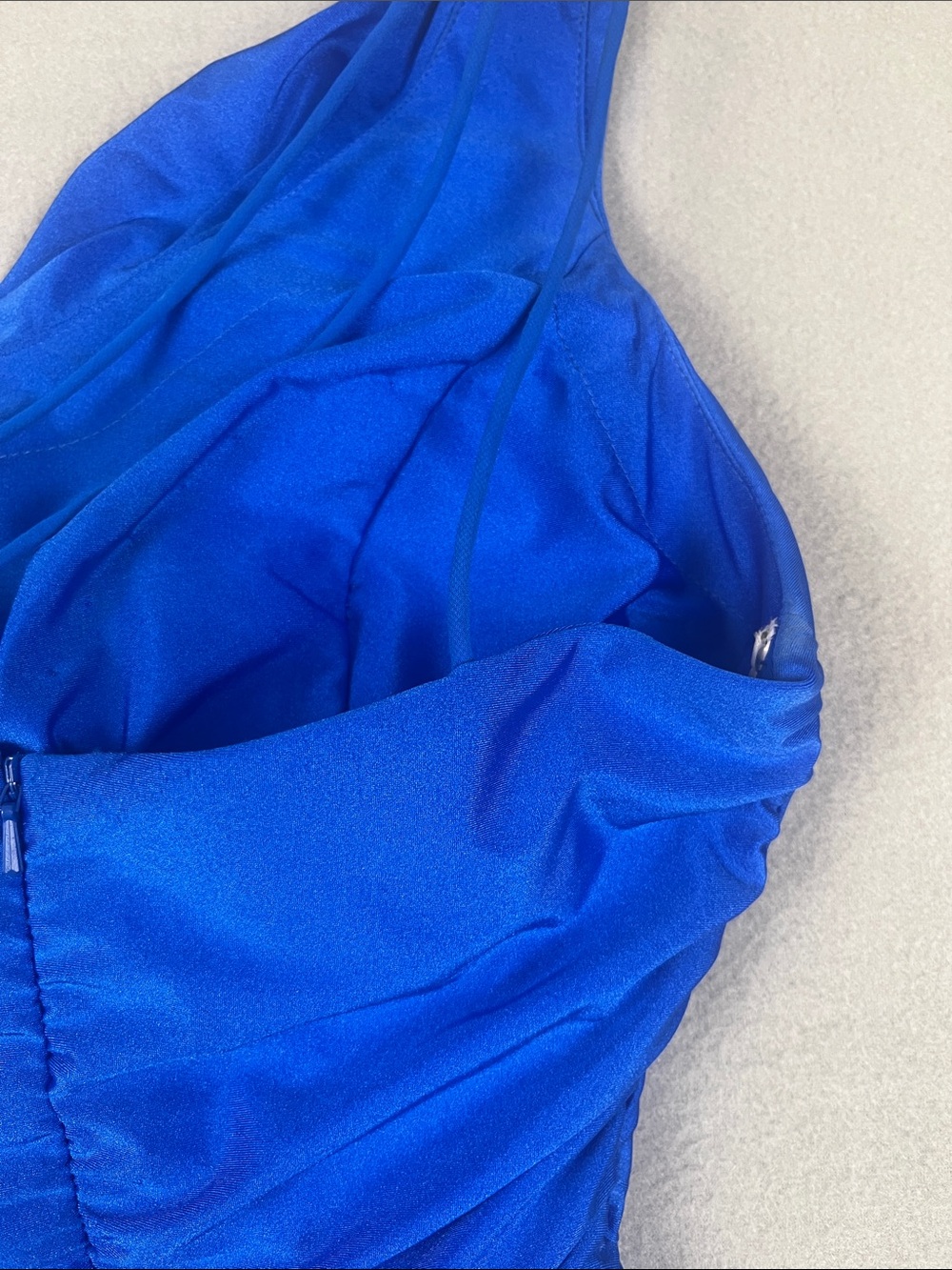 Sherri Hill Cobalt Blue One Shoulder party dress (Flawed)
Size: 2 - Picture 7 of 10